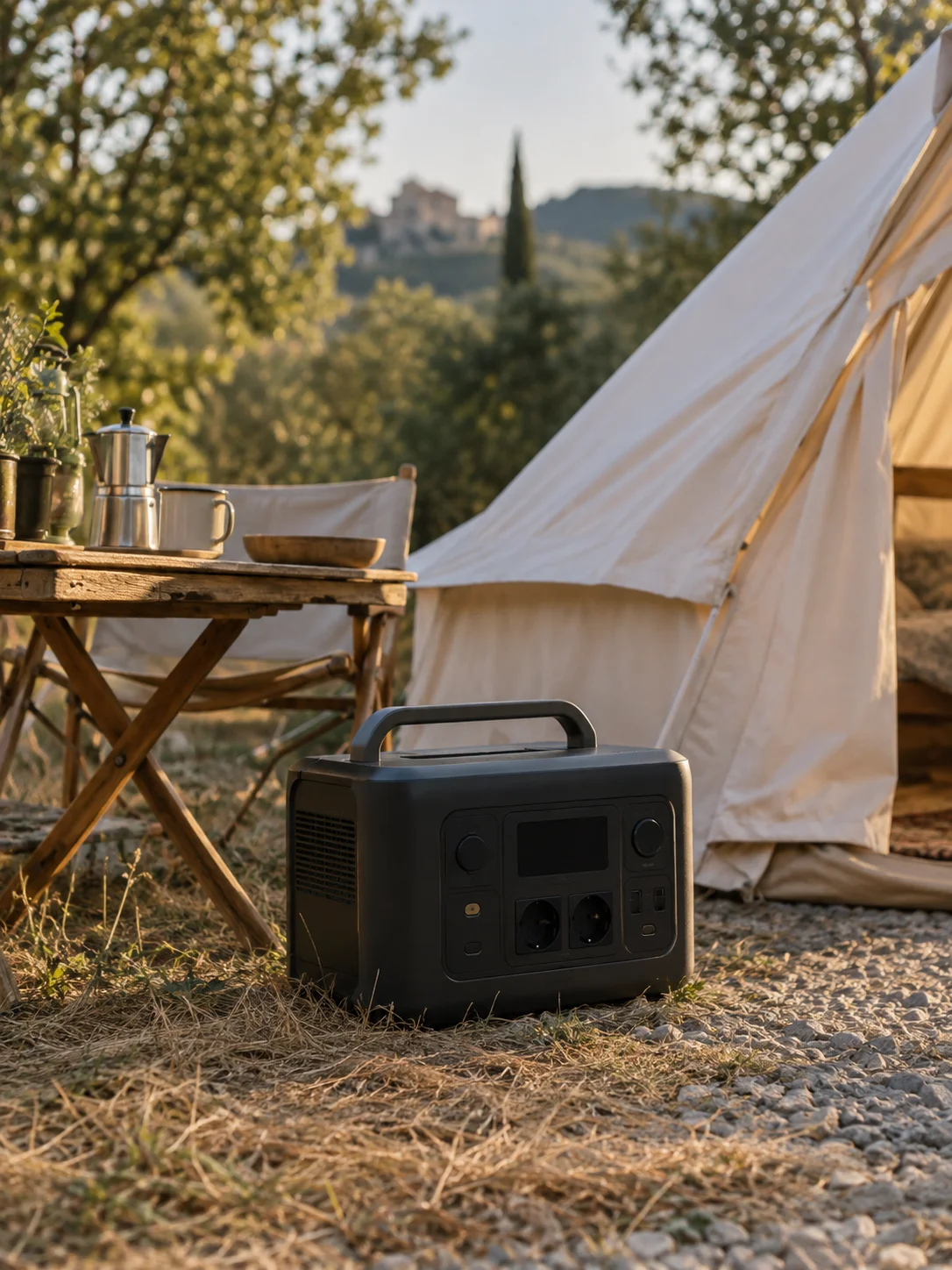 Tragbare Stromstation im Einsatz, Powerstation Test